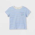 Girls' Short Sleeve T-shirt - Cat & Jack Blue/cream