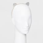 Target Metal Headband With Cat Glittered Cat Ears - Gold