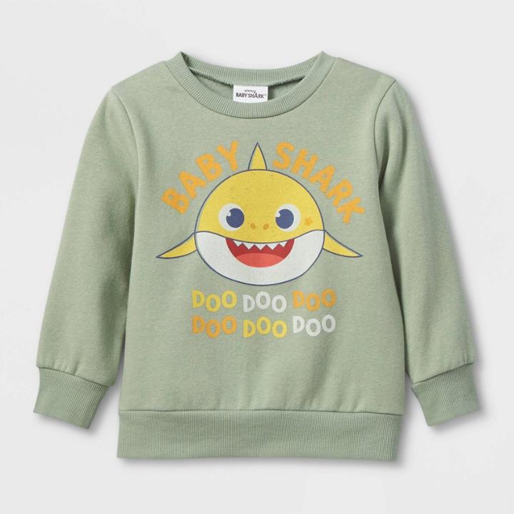 Toddler Boys' Nickelodeon Baby Shark Printed Pullover Sweatshirt