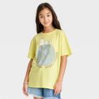 Girls' Snoopy Earth Oversized Graphic T-shirt - Art Class Yellow