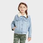 Girls' Sherpa Jacket - Cat & Jack Light Wash Xxl,