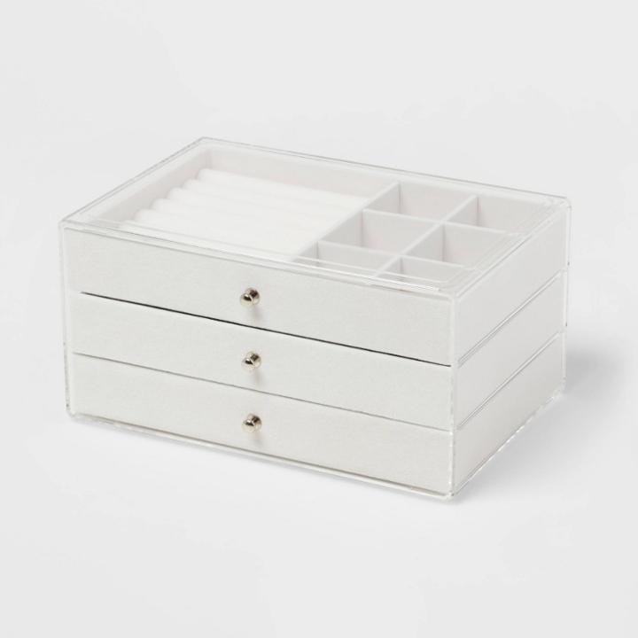 3 Drawer Acrylic Accessory Organizer - Brightroom , Ivory