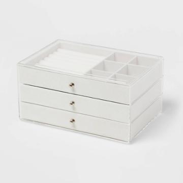 3 Drawer Acrylic Accessory Organizer - Brightroom , Ivory