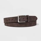 Men's Big & Tall 35mm Textured Strap Belt - Goodfellow & Co Brown