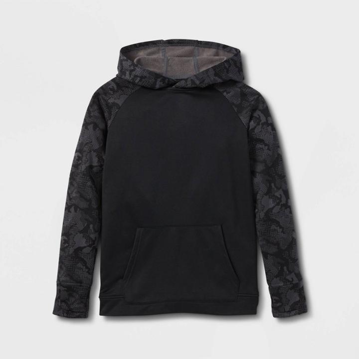 Boys' Tech Fleece Hooded Sweatshirt - All In Motion Black Wash