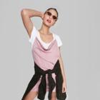 Women's Strappy Cowl Neck Woven Slip Dress - Wild Fable Pink