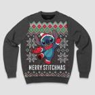 Men's Disney Stitchmas Sweatshirt - Charcoal Gray