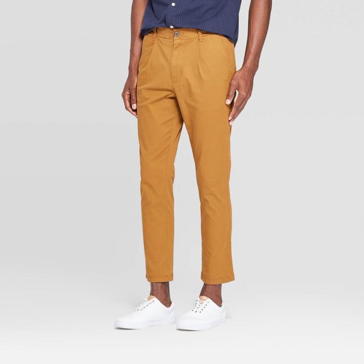 Men's Regular Fit Chino Pants - Goodfellow & Co Gingerbread Brown