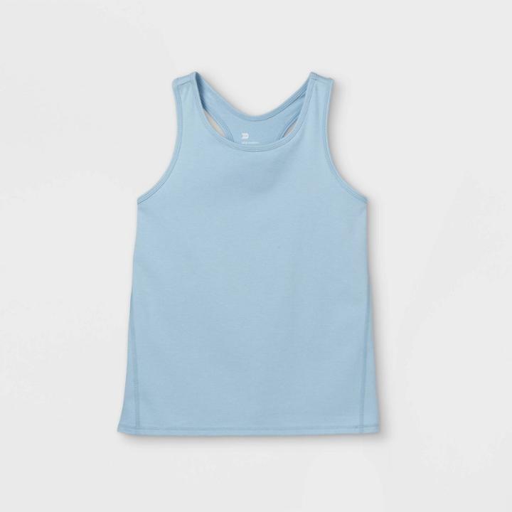 Girls' Athletic Tank Top - All In Motion Light Blue Heather