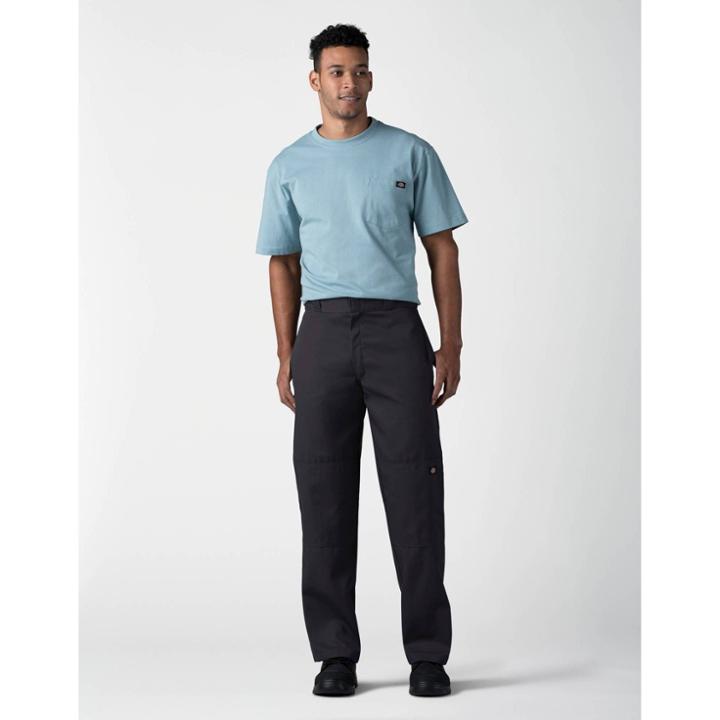 Dickies Men's Big & Tall Loose Fit Double Knee Work Pants - Black