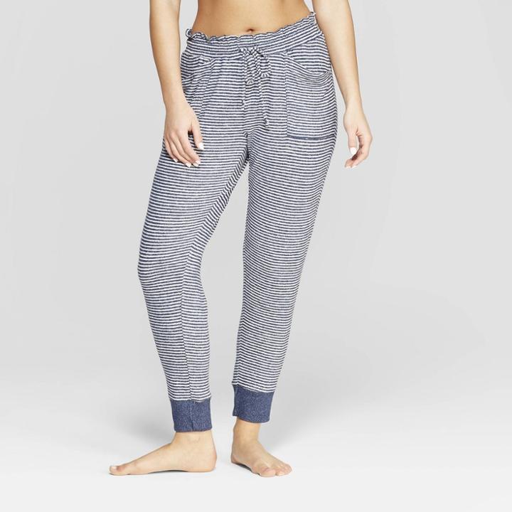 Women's Striped Perfectly Cozy Lounge Jogger Pants - Stars Above Navy