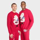 Rudolph The Red-nosed Reindeer Adult Rudolph Santa Graphic Sweatshirt - Red