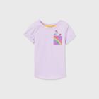 Toddler Girls' Pocket Short Sleeve T-shirt - Cat & Jack Purple