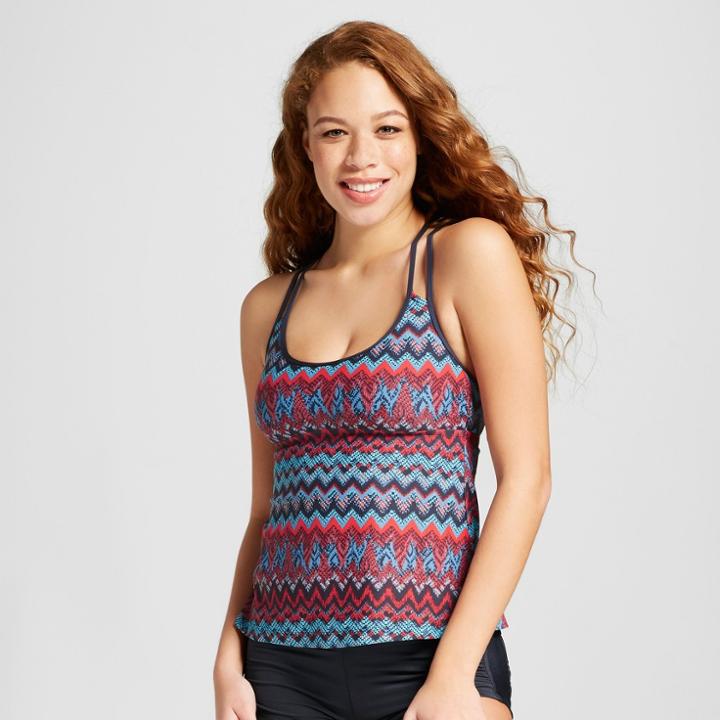 Mossimo Women's Racerback Tankini Top - Slate Multi - S -