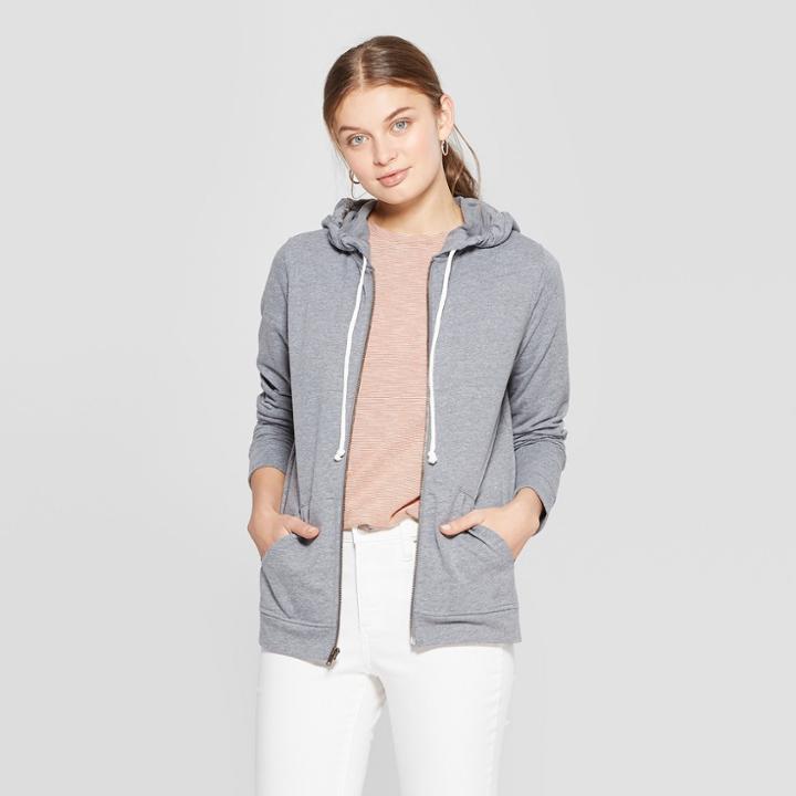 Women's Zip-up Hoodie - Universal Thread Gray
