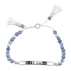 Target Keep Calm Fire Stone Slide Bracelet - 8 - Silver/light Blue, Girl's