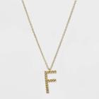 Sugarfix By Baublebar Initial F Pendant Necklace - Gold