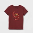 Toddler Boys' Rainbow Dino Short Sleeve Graphic T-shirt - Cat & Jack Red
