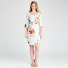 Maternity Floral Print Cold Shoulder Shift Dress - Expected By Lilac Sky Blue M, Infant Girl's