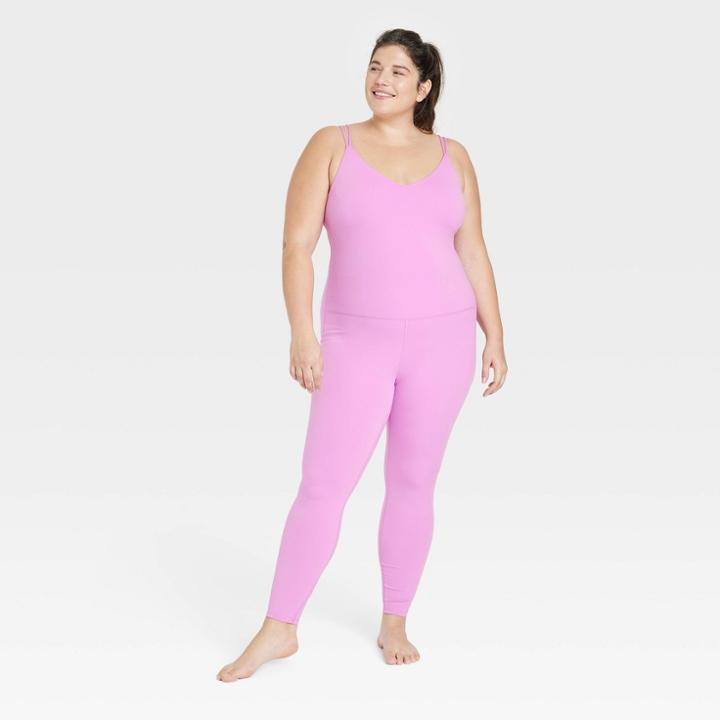 Women's Plus Size Brushed Sculpt Full Length Bodysuit - All In Motion Purple