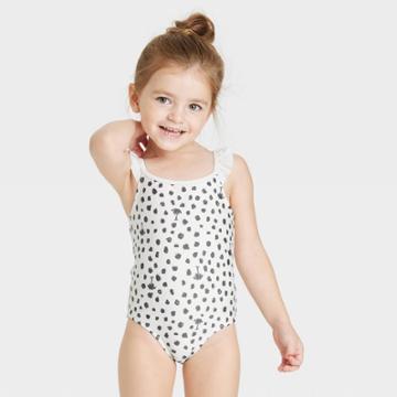 Toddler Girls' Tree One Piece Swimsuit - Cat & Jack Off-white