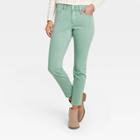 Women's Mid-rise Skinny Stretch Ankle Jeans - Universal Thread Green