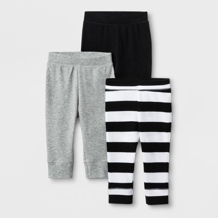 Baby 3pk Save The Day Pants - Cloud Island Black 12m, Kids Unisex