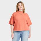Women's Plus Size Elbow Sleeve Mock Turtleneck T-shirt - Universal Thread