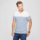 Men's Standard Fit Short Sleeve V-neck T-shirt - Goodfellow & Co Riviera Blue