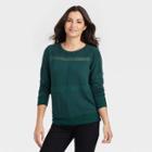 Women's Long Sleeve French Terry Top - Knox Rose Green