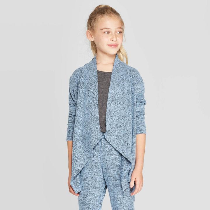 Girls' Studio Cardigan - C9 Champion Heather Blue