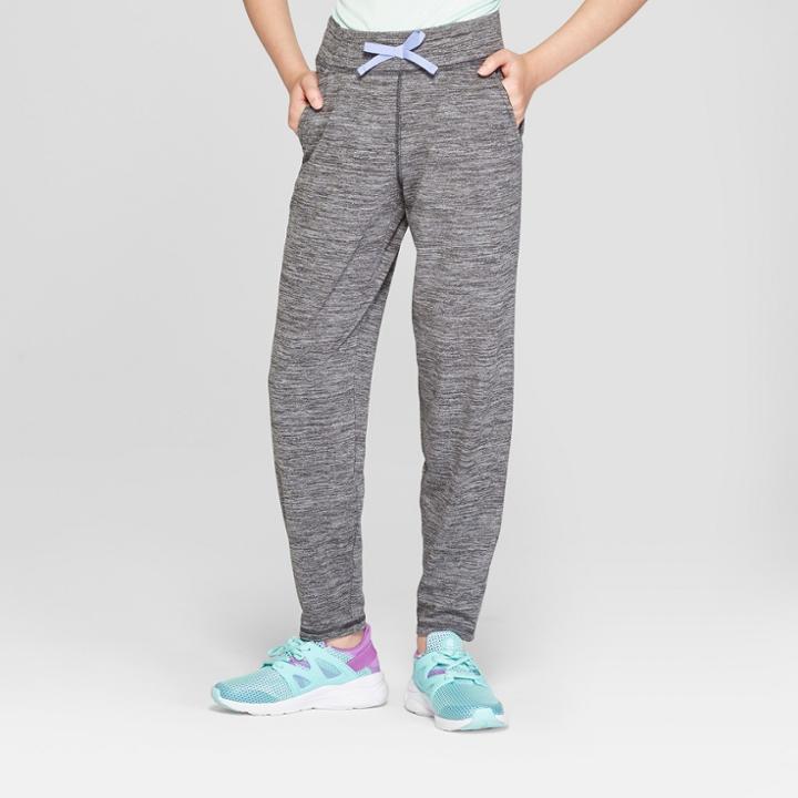 Girls' Lightweight Warm-up Pants - C9 Champion Black Heather