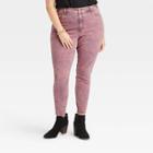 Women's Plus Size Super-high Rise Skinny Jeans - Universal Thread Pink