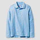 Boys' Long Sleeve Interlock Polo Shirt - Cat & Jack Blue