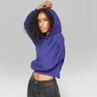Women's Puff Long Sleeve Drop Shoulder Hoodie - Wild Fable Purple