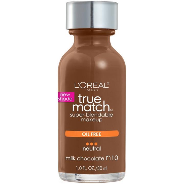 L'oreal Paris True Match Super-blendable Foundation Makeup With Spf 17 - N10 Milk Chocolate