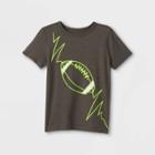 Boys' Adaptive Football Short Sleeve Graphic T-shirt - Cat & Jack Charcoal Gray