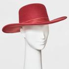 Women's Wide Brim Felt Hat - A New Day Berry, Pink