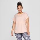 Women's Plus Size Semi-fitted Soft T-shirt - C9 Champion Pale Blush Pink