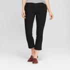 Women's Mid-rise Curvy Kick Bootcut Crop Jeans - Universal Thread Black