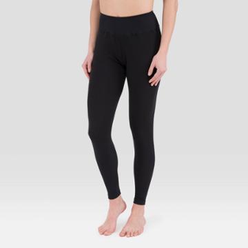 Wander By Hottotties Women's Lightweight Ribbed Thermal Leggings - Black