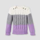 Toddler Girls' Adaptive Cable Pullover Sweater - Cat & Jack