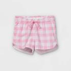 Toddler Girls' Gingham Woven Pull-on Shorts - Cat & Jack Pink