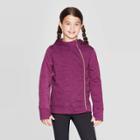 Girls' Plush Fleece Asymmetrical Full Zip Hoodie - C9 Champion Berry Purple S, Girl's, Size: Small, Pink Purple