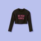 More Than Magic Girls' Shade For Days Beach Vibes Glitter Long Sleeve Rash Guard Swim Shirt - More Than