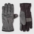 Isotoner Men's Handwear Corduroy Microsuede Palm Gloves - Gray