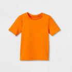 Toddler Boys' Orange Print Short Sleeve Rash Guard - Cat & Jack Orange
