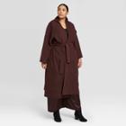 Women's Plus Size Long Sleeve Coat - Prologue Brown 1x, Women's,