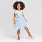 Disney Princess Petitetoddler Girls' Disney Cinderella Short Sleeve Tutu Dress - Blue