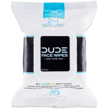 Dude Wipes Dude Sea Salt & Aloe Unscented Face Wipes For Sensitive